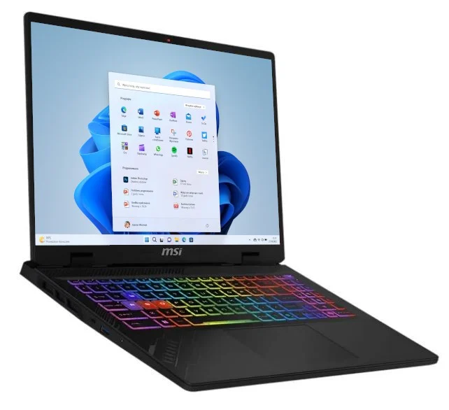 Laptop MSI Crosshair 17 HX AI Intel Core Ultra 7 255HX 16GB RAM SSD 1TB NVIDIA GeForce RTX 5060 17,3" WQXGA Windows 11 Home czarny