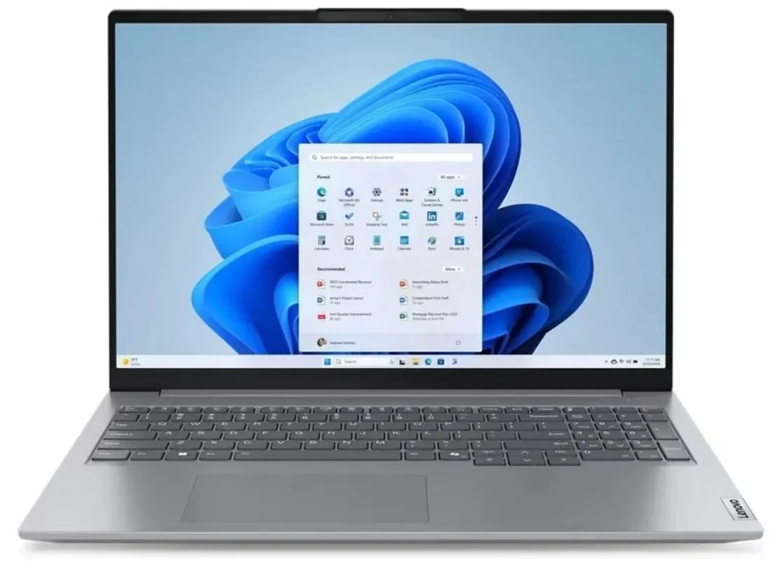 Laptop | Lenovo | ThinkBook | Intel Core 5 210H | DDR5 | 16GB | SSD | 1024GB | 16" | Microsoft Windows 11 Pro