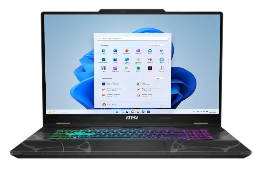Laptop | MSI | Cyborg | AMD Ryzen 7 260 | DDR5 | 16GB | SSD | 512GB | 17,3" | Brak systemu operacyjnego