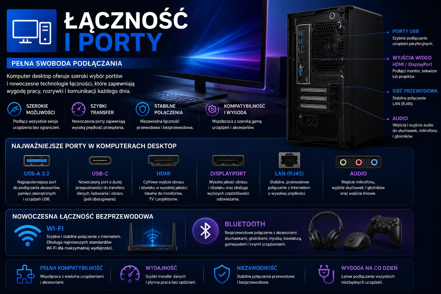 Łączność i porty – CHUWI PC